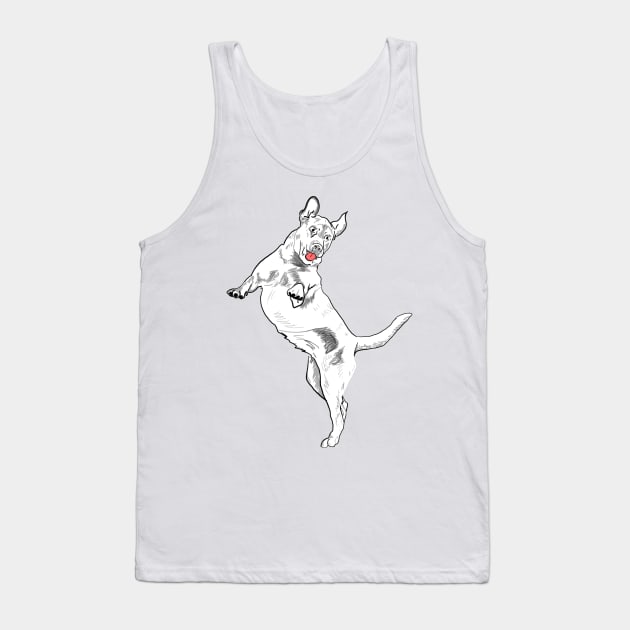 Marshall the White Labrador Retriever Tank Top by Elizabeths-Arts